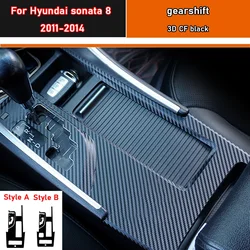 Car Interior Sticker Gear Box Protective Film For Hyundai sonata 8 2011-2014 Car Gear Panel Sticker Carbon Fiber Black