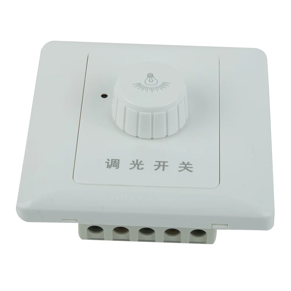 

1 шт. диммерный выключатель от 0 до 100 Вт для ламп накаливания, одинарный диммерный переключатель, подходит для светодиодных ламп, абсолютно новый
