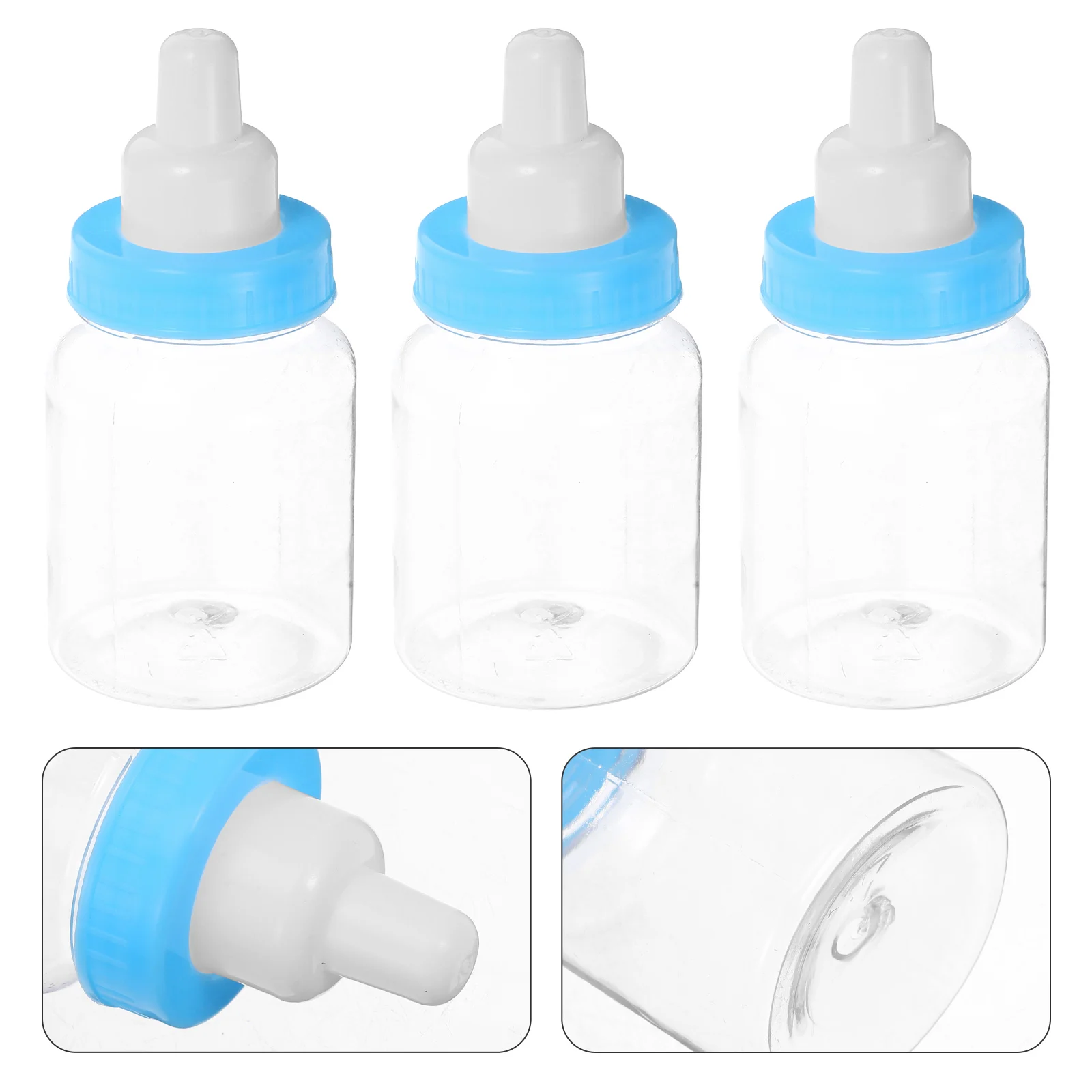 

12 шт., резиновые мини-бутылочки для кормления, коробки для конфет для душа, подарочный наполнитель, синий, высота 10 см, диаметр 4 см для декора душа