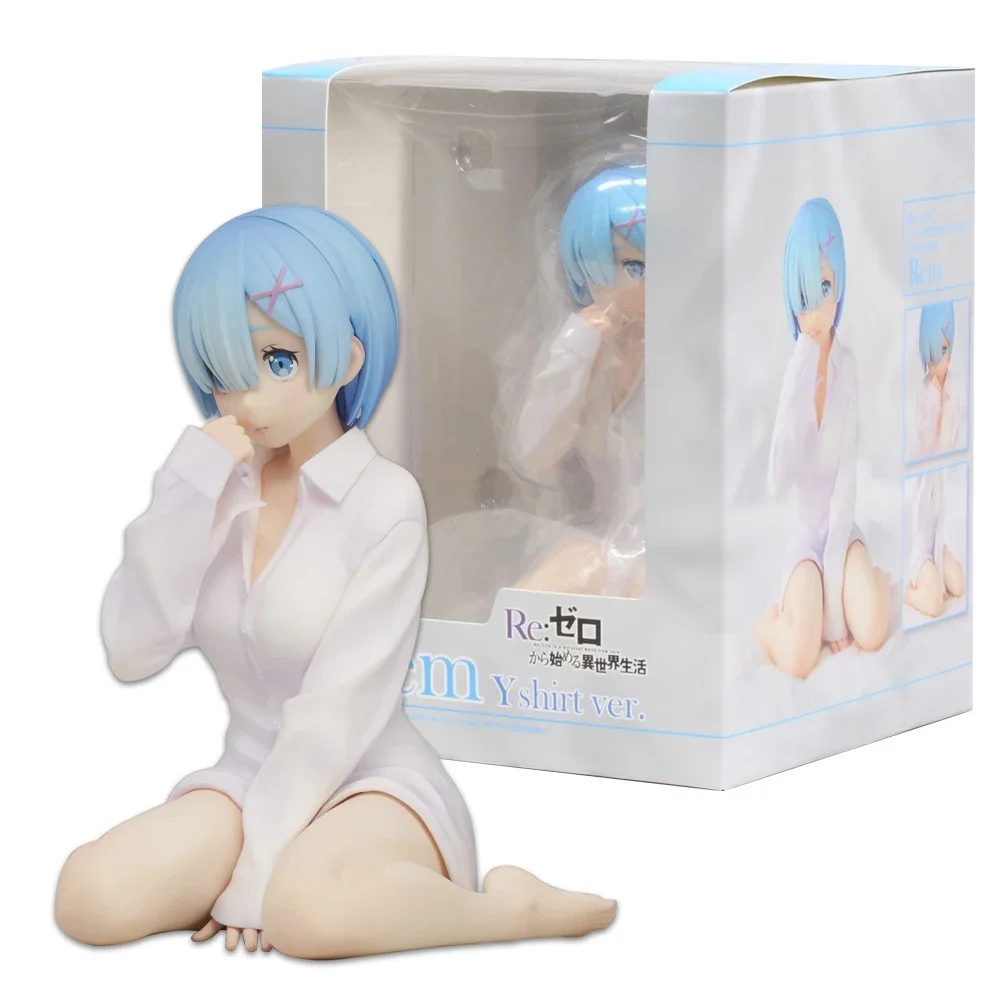 11cm weißes Hemd rem Anime Figur re: Null Kara Hajimeru Isekai Seikatsu kniend y Hemd Pose Rem Modell PVC Geschenk Spielzeug Puppe