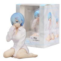 11CM White Shirt Rem Anime Figure Re:Zero kara Hajimeru Isekai Seikatsu Kneeling Y Shirt Pose Rem Model PVC Gift Toys Doll