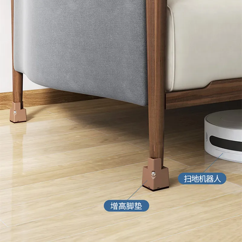 4PCS Adjustable Furniture Leg Risers Chair Leg Pads Heavy Duty Square Round 52 102mm Sofa Table Bed Foot Risers with Screw Clamp