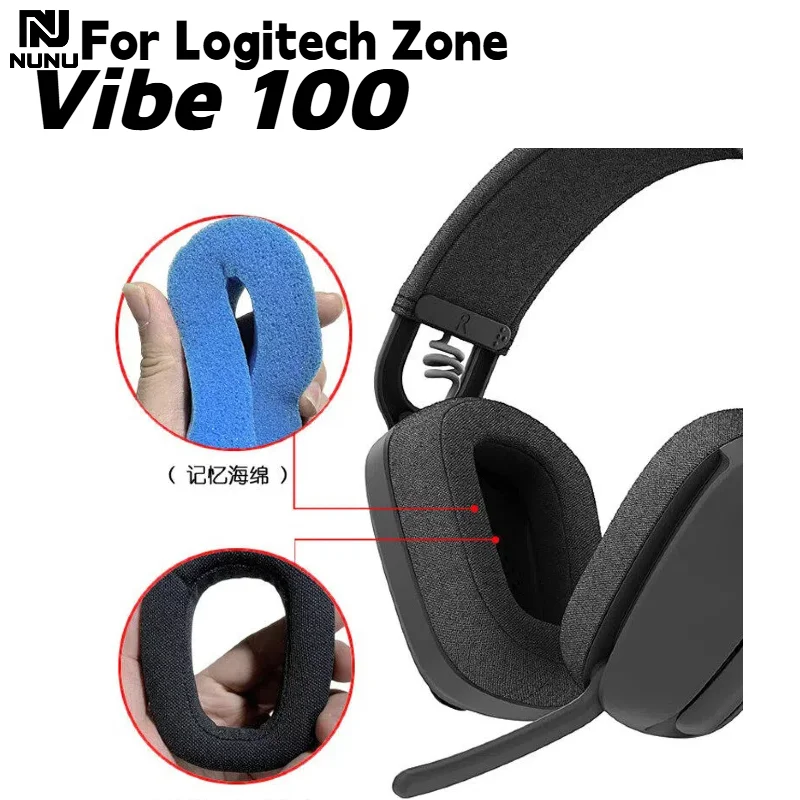 

Replacement Breathable football net Ear Pads For Logitech Zone Vibe 100 Headset High quality Ear covers Ear pillows
