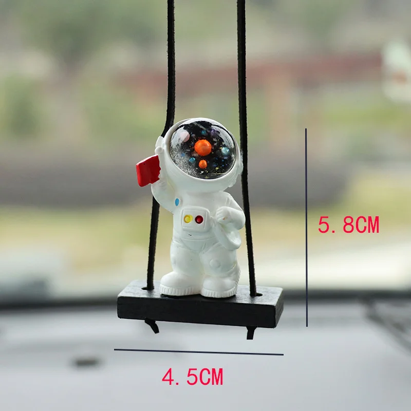 Swing Astronaut Car Pendant Car Rearview Mirror Hanging Ornaments Swing Astronaut Pendant Automobile Decoration Accessories