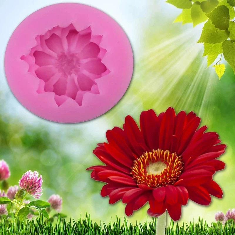 Daisy Wild Chrysanthemum Flower Shape Silicone Mold Baking Mold Fondant Cake Decorating Tools Resin Mould