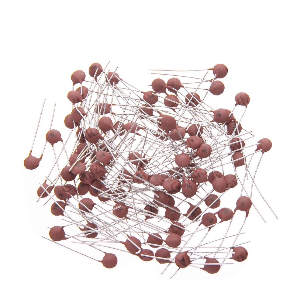 100PCS 50V Ceramic Disc Capacitor Radial Lead Multiple Capacitance Options 50V