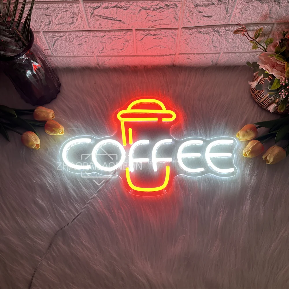

Coffee LED Neon Sign Cafe Tea Wall Room Decor Neon Light Sign Bar Club Party Decoration Business Neon Signs