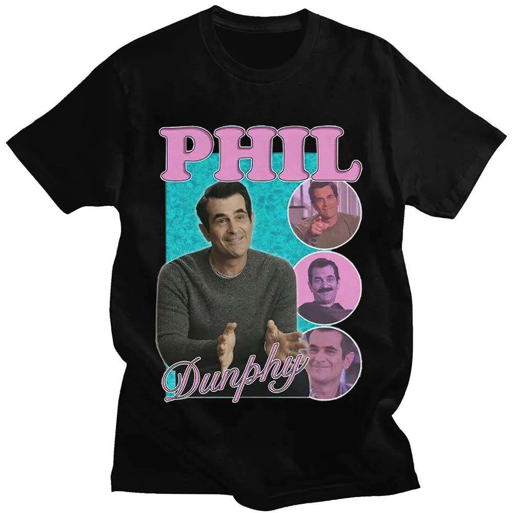 Phil Dunphy American TV Show T-shirts Harajuku Graphics Print Short Sleeve 100% Cotton Tee Shirt Oversize Streetwear Unisex