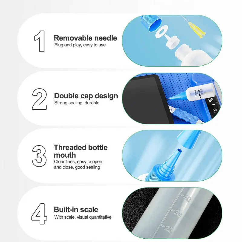 RELIFE TB2 Needle-tube Solvent Bottle Strong Sealing | Anti-corrosion and Anti-side Leakage | Easy to Control Dosage