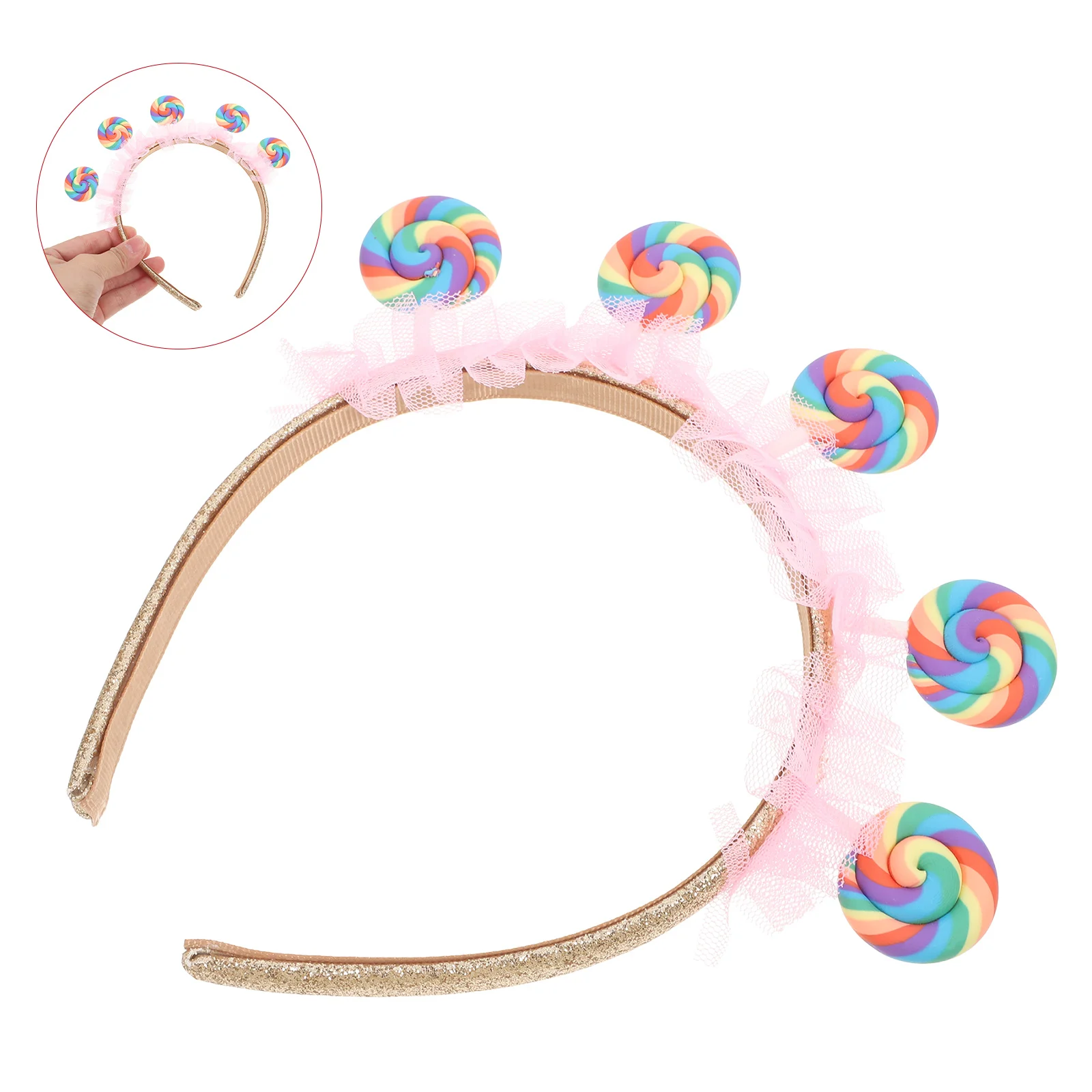 

Candy Headband Bands Cartoon Headdress Girl Child Lollipop Costume Kids Headbands