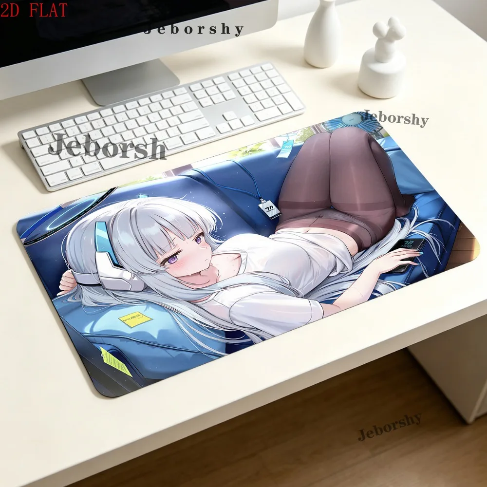 2026 New BlueArchive Shirasu NoaLarge Gaming MousePad XXL HD Anime Print Non Slip Rubber Desk Mat For PCE-Sport Gamer Decor Gift