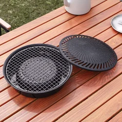 Outdoor Nonstick Tableware Survival Aluminum Set Bake Frying Dual-use BBQ Plate Outdoor Picnic Removable Portable Cooking Board