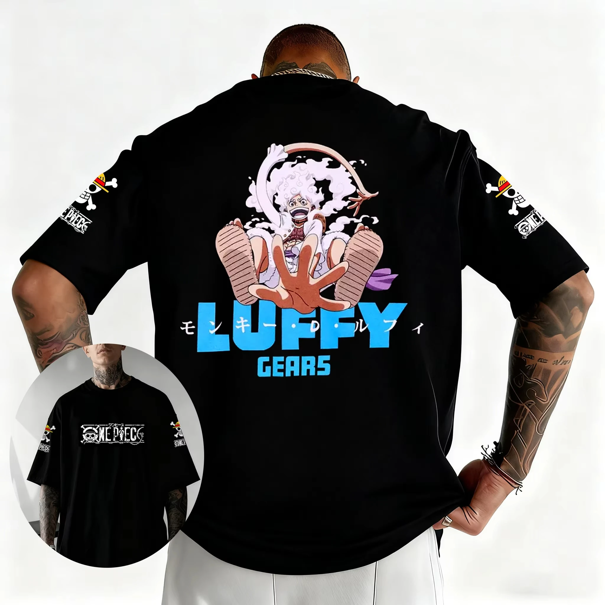 2026 New for One Piece Japanese Anime Printed Men's T-Shirt Roronoa Zoro Harajuku Short Sleeve Luffy T-shirt Clothing Y2k