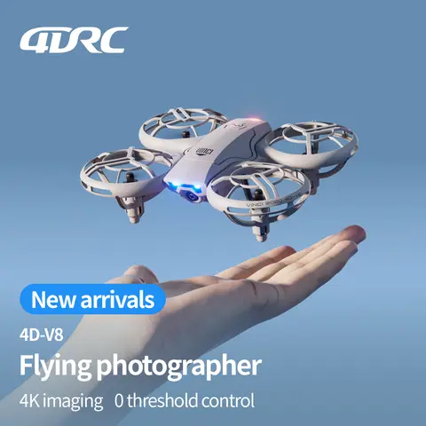 4DRC New V8 Mini Drone 6k Professional HD Wide Angle Camera WiFi FPV RC Dron Height Keep Drones Helicopter Kids Toys Gifts
