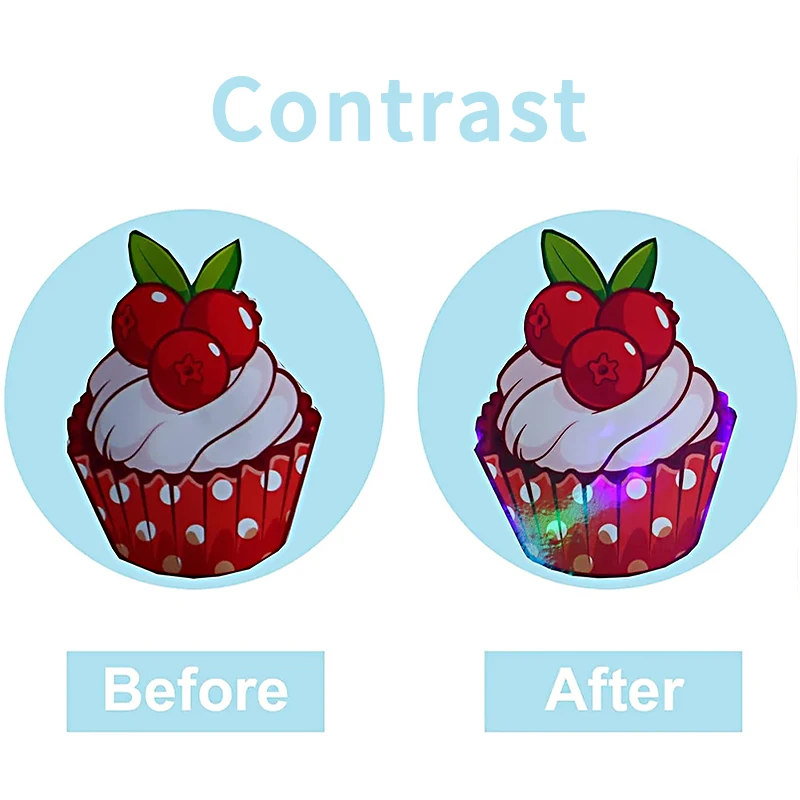 10pcs A4 Holographic Printable Sticker Paper Transparent  Laser  PET Adhesive Paper For Inkjet Printer Waterproof DIY 8.3“×11.7”