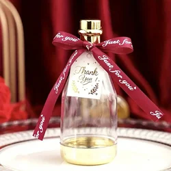 12PCS Champagne Bottle Candy Boxes Plastic Children Gift Box Wedding Party Favors For Guest Birthday Chocolate Sweets Packaging