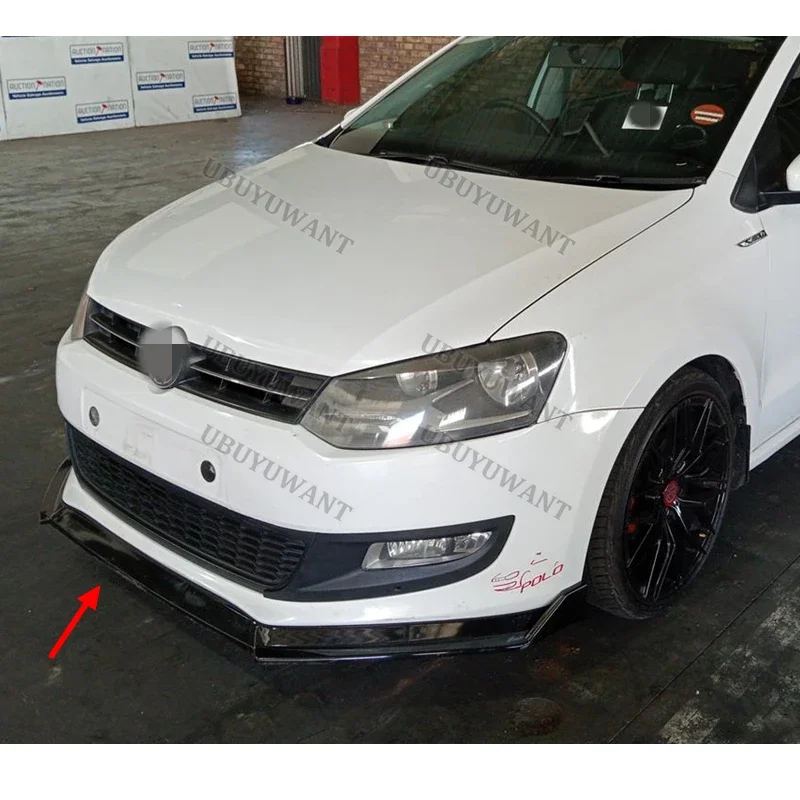 

For VW Polo MK5 6R Standard Pre‑Facelift 2010-2013 Front Chin Spoiler Bumper Splitters Front Lip Body Kits