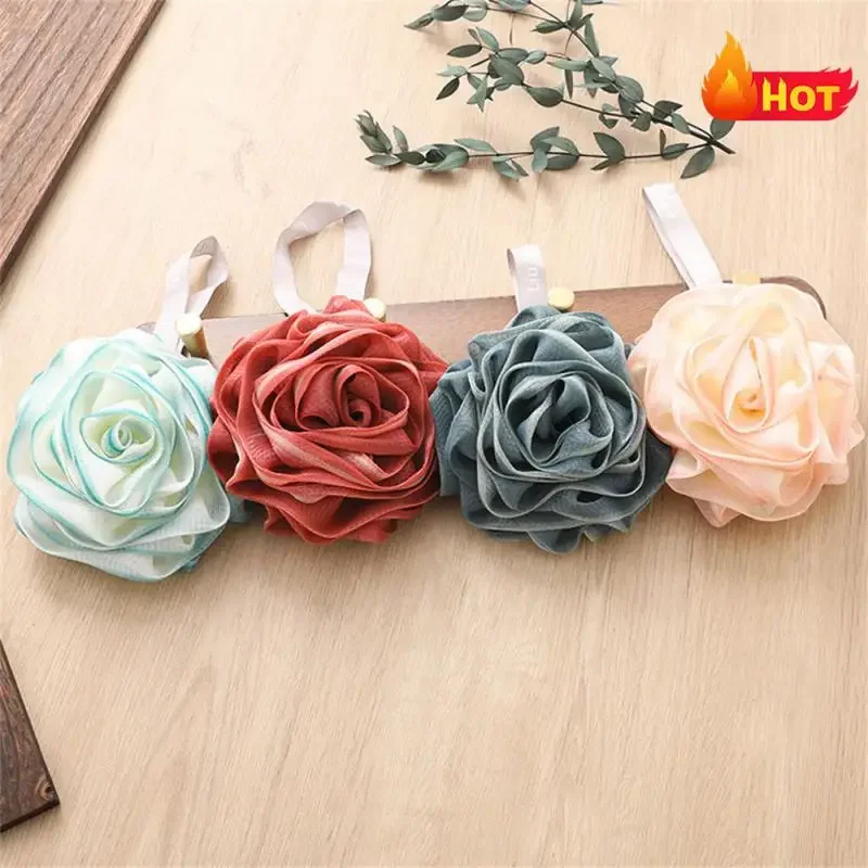 

Rose Soft Mesh Bath Sponge Balls PE Cleaning Brush Shower Puff Body Cleaner Exfoliating Scrubbers Bath Ball Bathroom Supplies