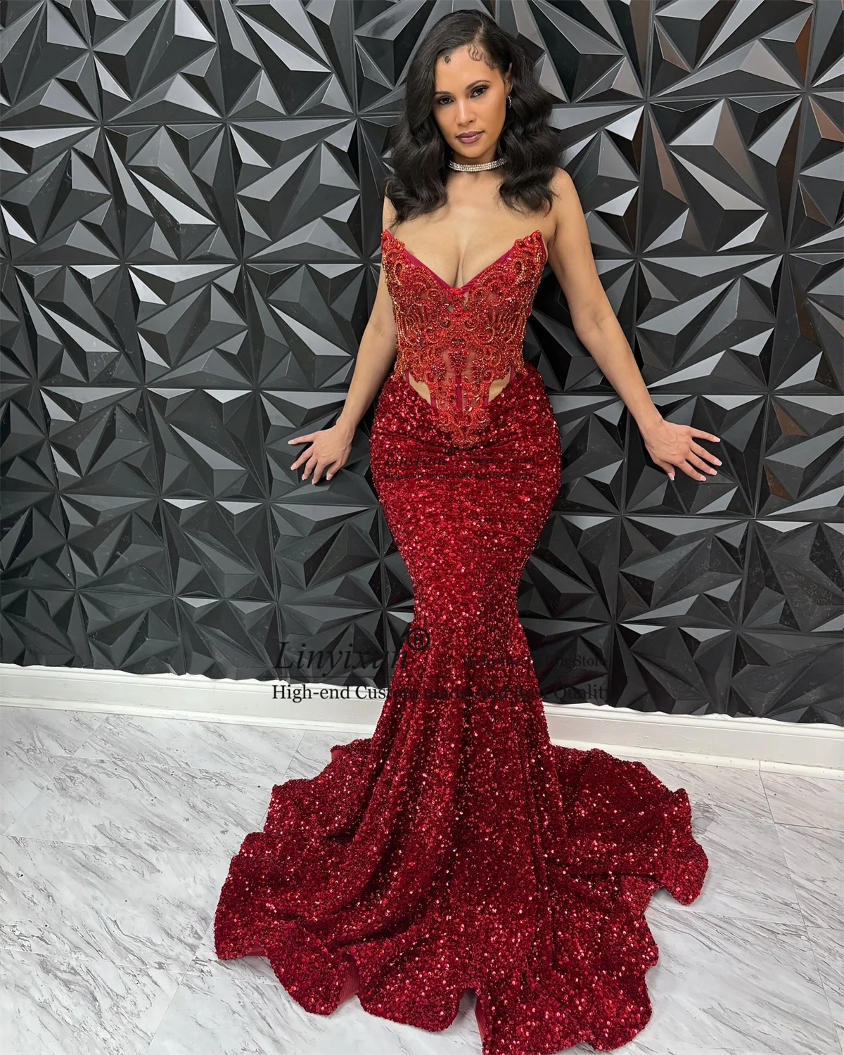 

Роскошные кружевные платья русалки со стразами для выпускного вечера, сексуальное вечернее платье по индивидуальному заказу в африканском стиле, Дубай, сексуальное длинное платье De Soiree