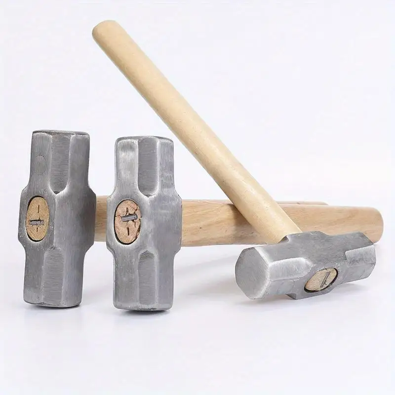 4LB/6LB/8LB Wooden Handle Sledge Hammer Forged Steel Octagon Nail Hammer Heavy Duty Square Head Big Masonry