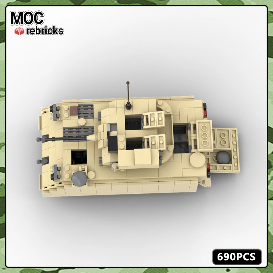 MOC Military Series M113 Armor US Army Infantry Fighting Vehicle Parts Set Building Block Model Kids Gift Educational Toys