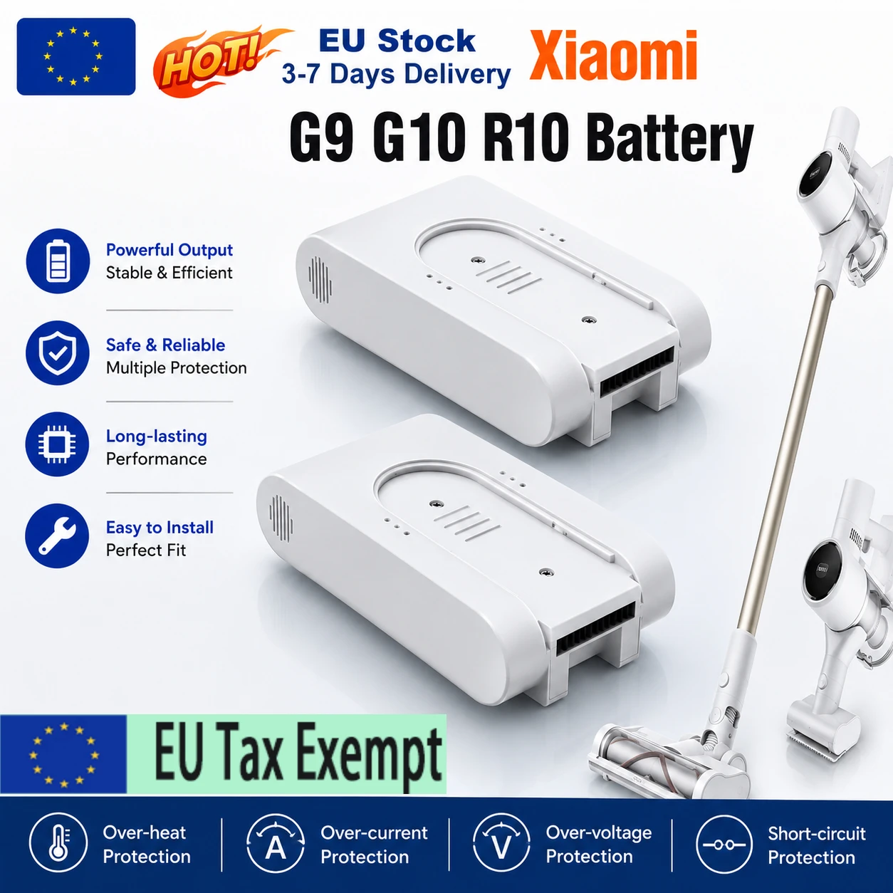Ersatzakku für Xiaomi und Mijia G10 G11 R10 G101S Kabelloser Staubsauger Li-Ionen-Akkupack