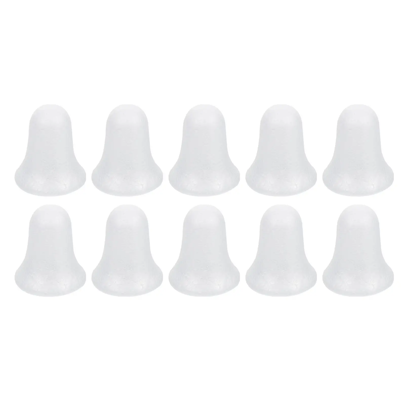 10Pcs 3D Foam Bell Shape Xmas Hanging Pendants DIY Christmas Tree Ornaments Creative Decor DIY Bell Shape Pendants