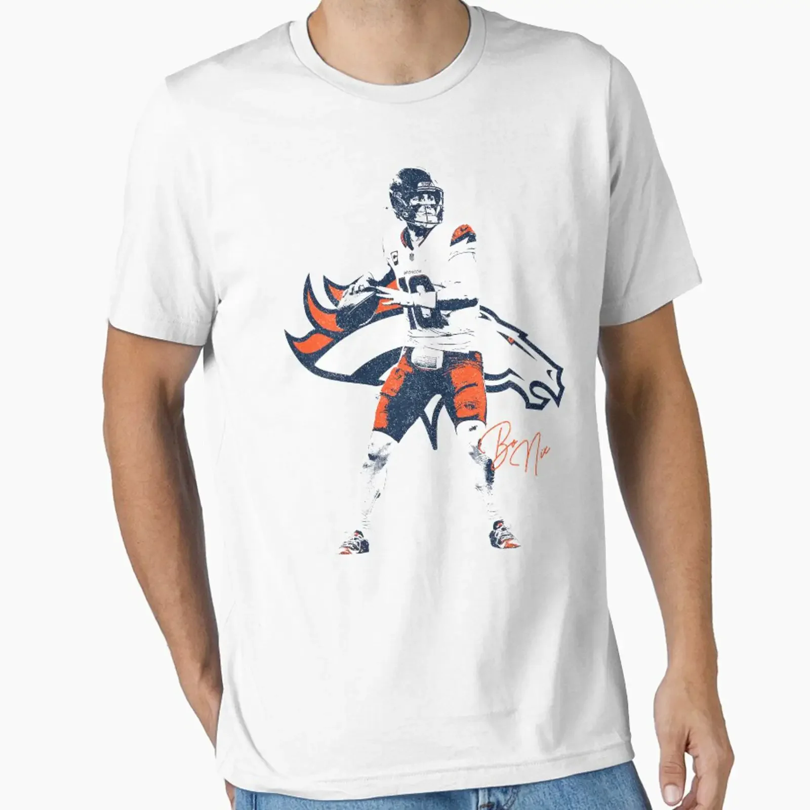 Bo Nix Variant designed and sold by huckblade vintage Washed streetwear Unisex Stretched Slightly homme Casual designer clothes