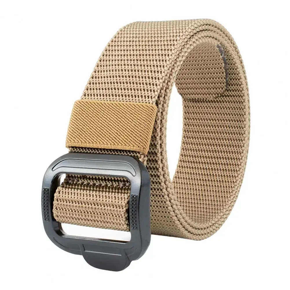 

Training Belt Men Belt Weave Nylon Alloy Button Elastic Adjustable Comfortable Decoration Male Army Outdoor Military Belt
