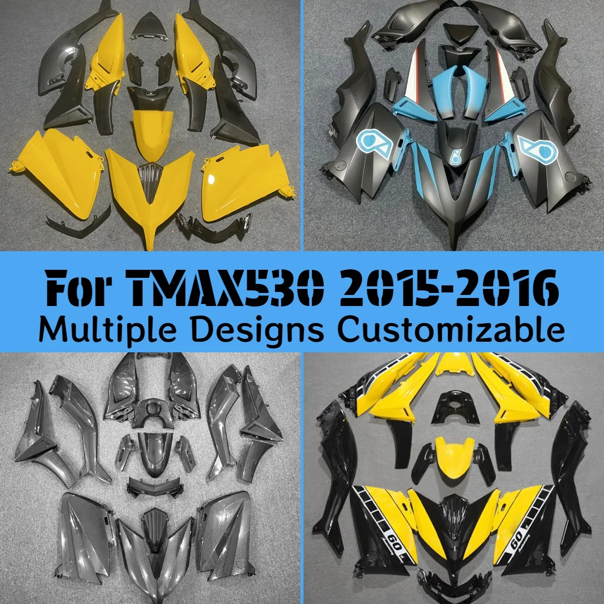 

For YAMAHA TMAX530 2015 2016 Fairings TMAX 530 15 16 Injection Prime Cowling Aftermaket Motorcycle Bodywork Fairing Kit
