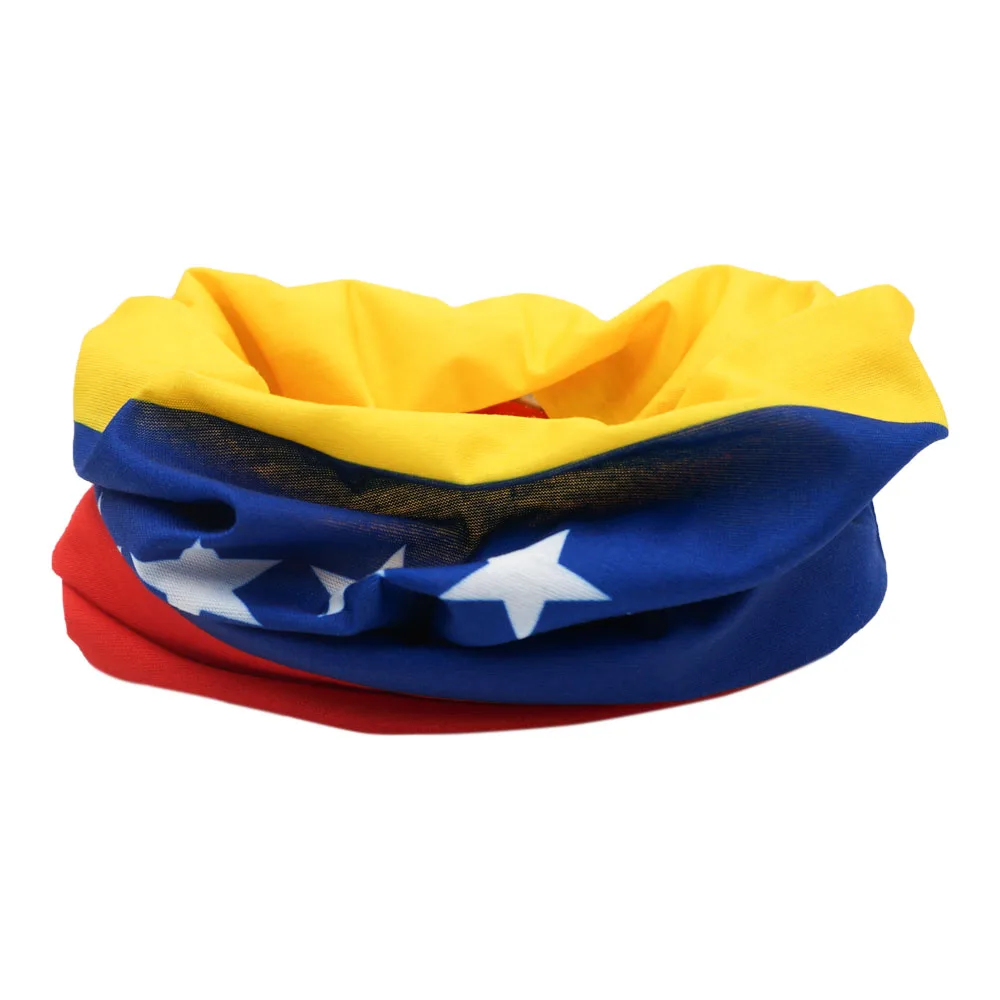 South America National Flags Pattern Bandana Breathable Cycling Neck Gaiter for Men Chile Colombia Brazil Women Hiking Headwear