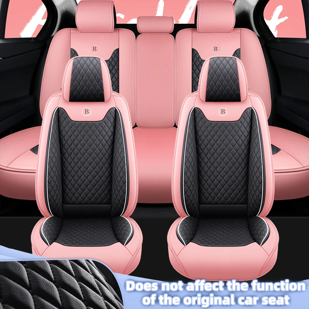 

MH31 5-seater car seat cover set with leather soft comfortable seat protection cover all season universal padding in green and