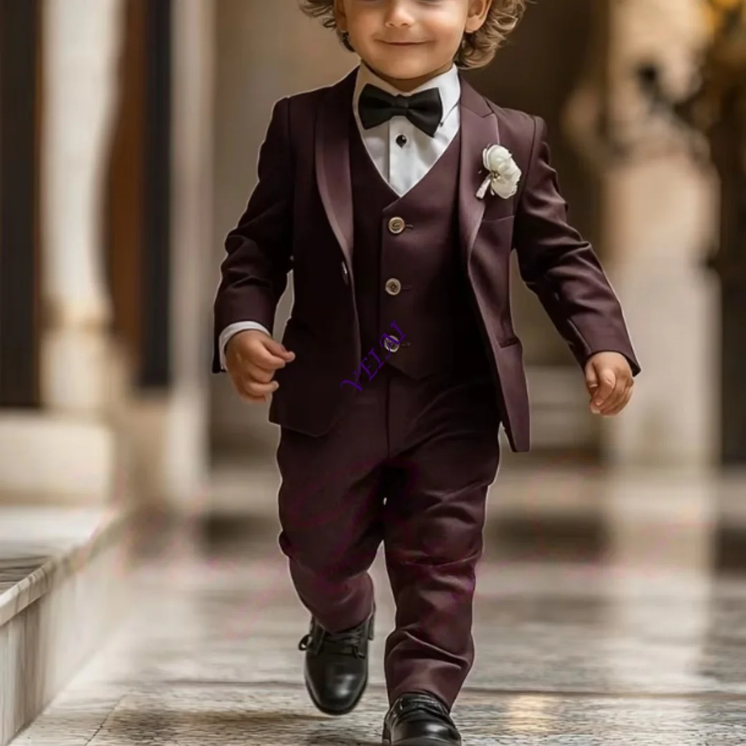 2-16 years old Boy Suit 3 Piece Suit Jacket Pants Vest Formal Wedding Kids Tuxedo Custom Clothes for Boy Blazer view 3