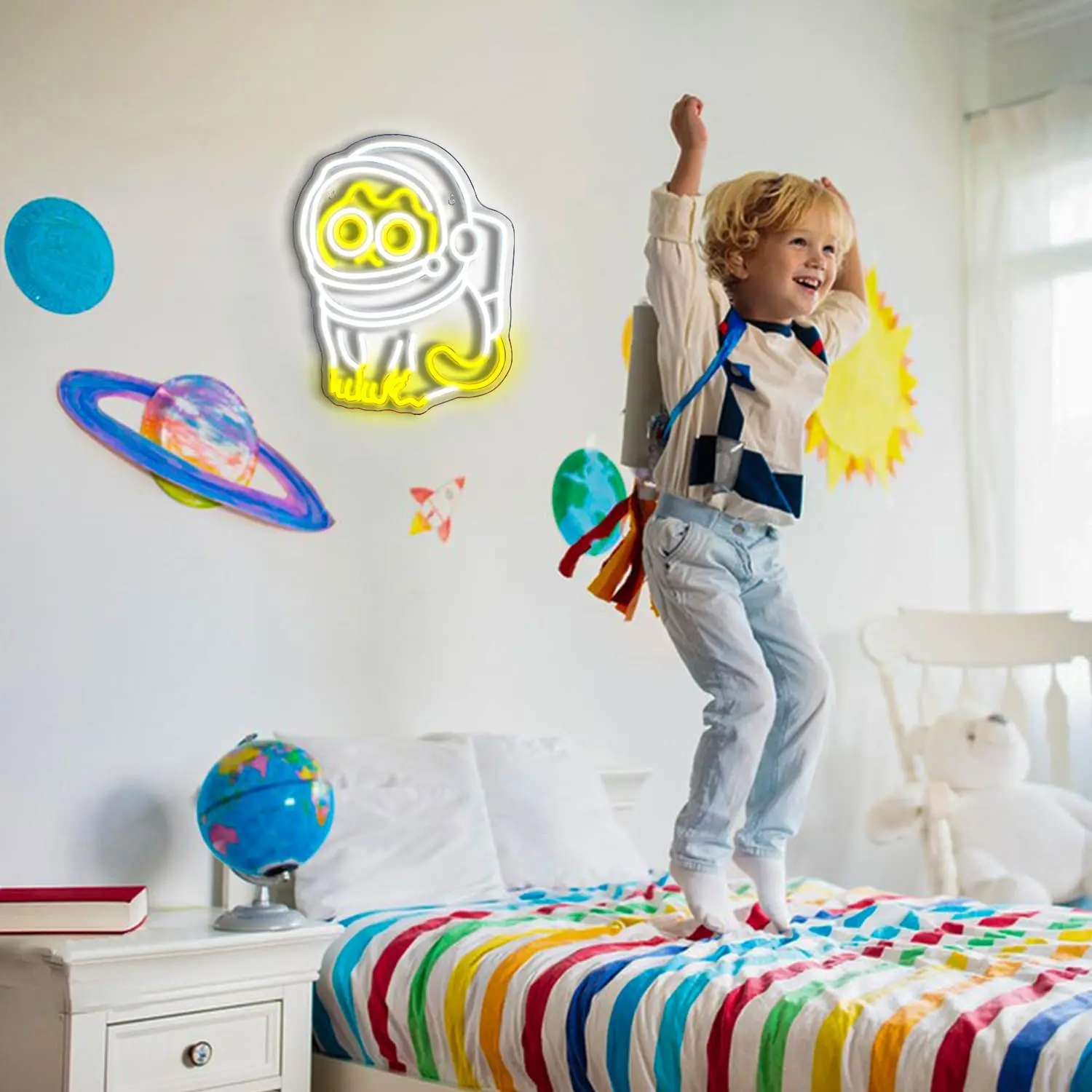 Astronaut Cat Neon Sign USB Powered Bar Light Up Signs Wall Decor voor Home Beer Club Man Cave Wedding Birthday Party