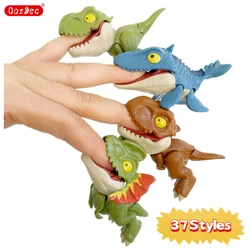 Dinosaurio Jurásico Dino Animal Figure Model Park Toy, morder a mano Tricky Elephant camaleon hipo Mosasaurus Finger, Gift for Boys