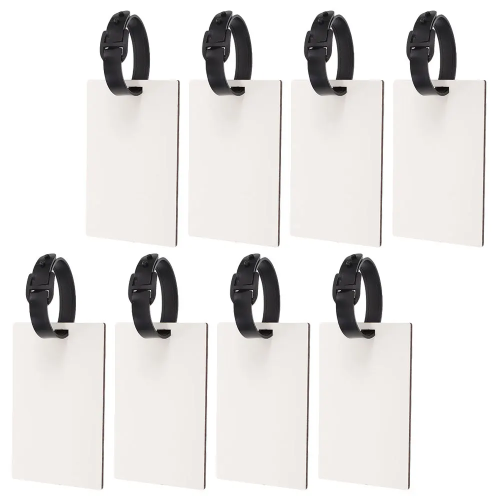 8 pezzi di etichette per bagagli a trasferimento di calore etichette per valigie a sublimazione vuote etichetta con nome fai da te per l'identificazione dei bagagli da viaggio nave da crociera