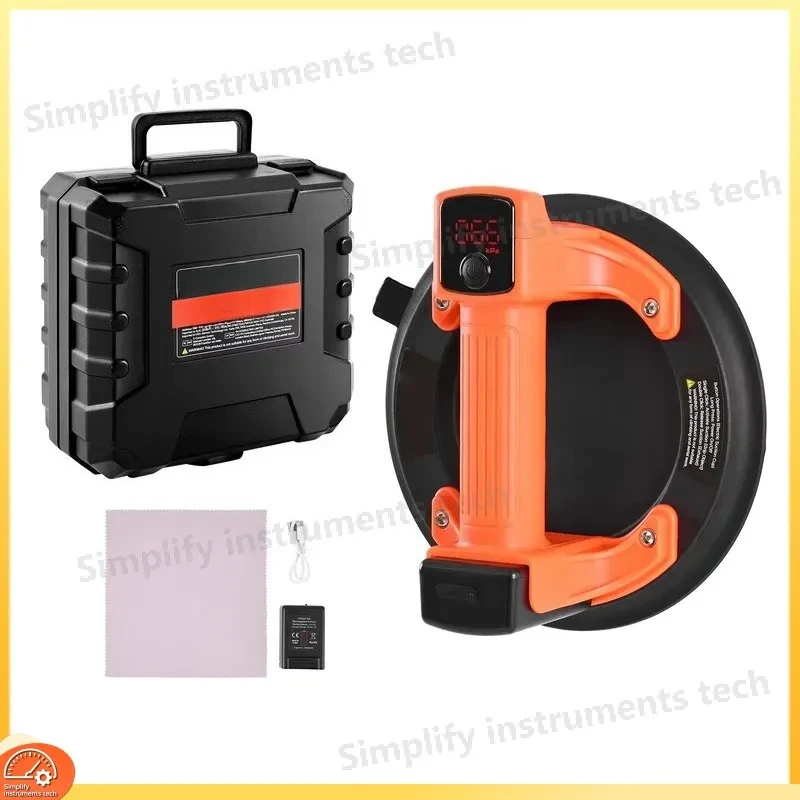 8 Inch Vacuum Suction Cup Glass Lifter 440lbs Heavy Duty Digital Display Battery Level Window Tile Handling Tool for