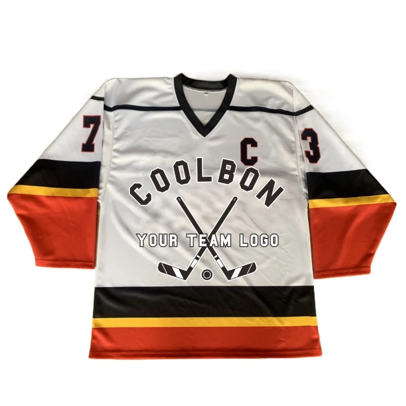 

5PCS Custom Size and Logos Men Women Plain Sublimated Polyester Ice Hockey Jersey