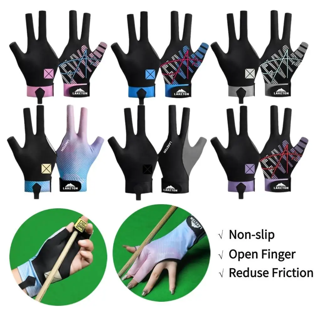 1Pc Billiards Glove Open Finger Snooker Billiard Glove Non Slip Stickers Elasticity Billiard Training Gloves Accessories