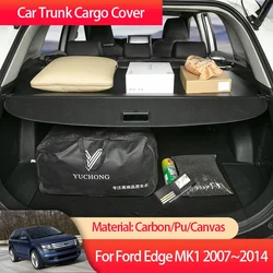 For Ford Edge U387 MK1 2007~2014 2008 2009 2010 Car Trunk Cargo Cover Luggage Storage Rear Boot Tray Shielding Shade Auto Parts