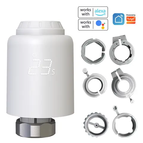 Valvole termostatiche per radiatori Tuya Zigbee Controllo app wireless intelligente per cellulare Temperatura del termostato per il riscaldamento domestico