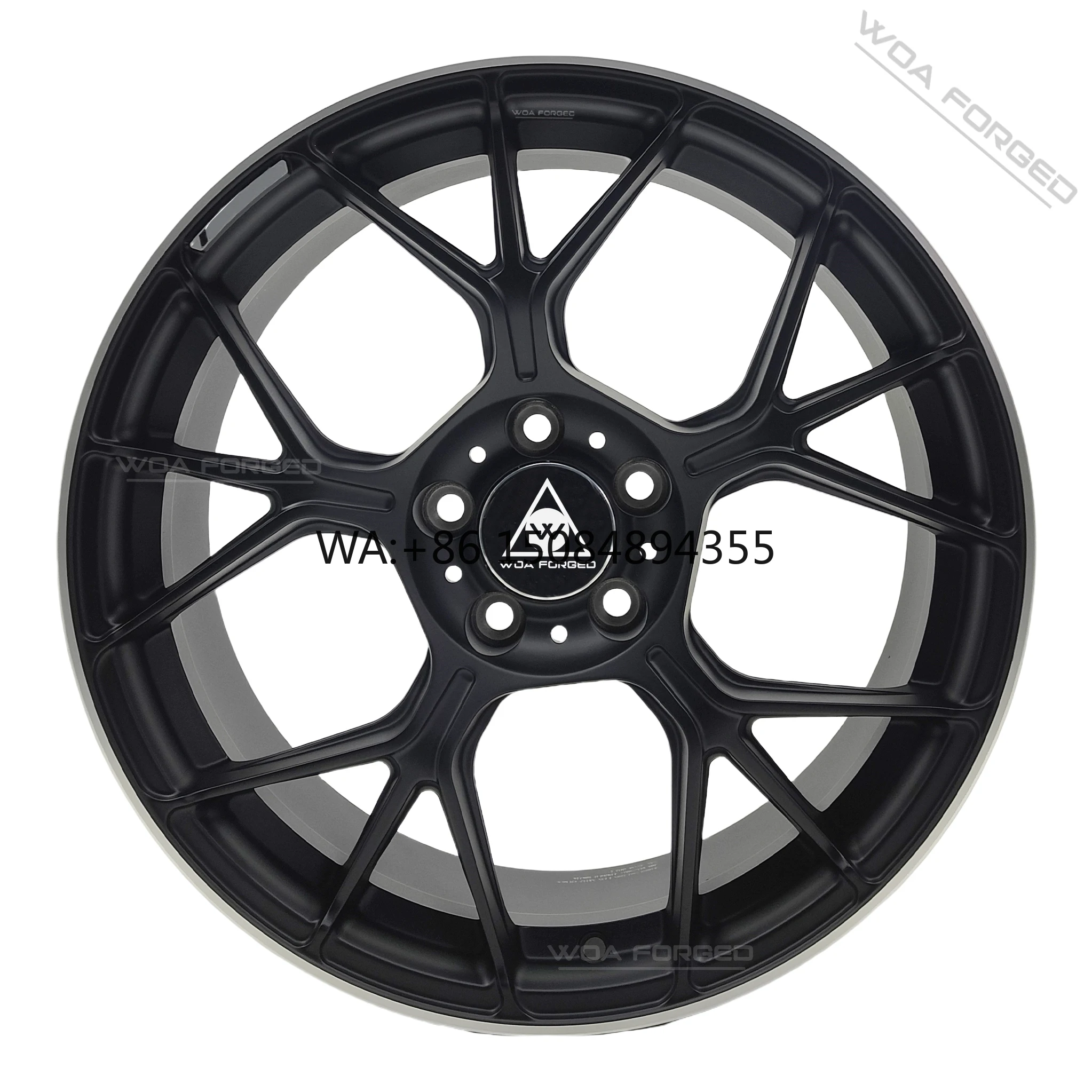 

Forged Matte-finished Back with Multiple Spokes18 19 20 21inch Black Machined Lip 5x112 5x120 Popular Concave Mesh Design for M3