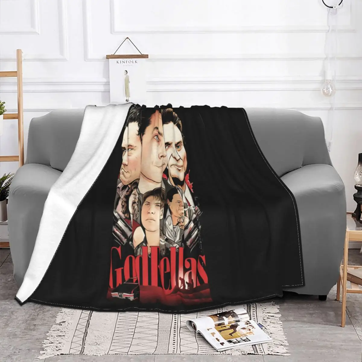 Goodfellas White Custom Made Warmer Women Men Punk Science Youth Adults Humour Science Pride Throw Blanket