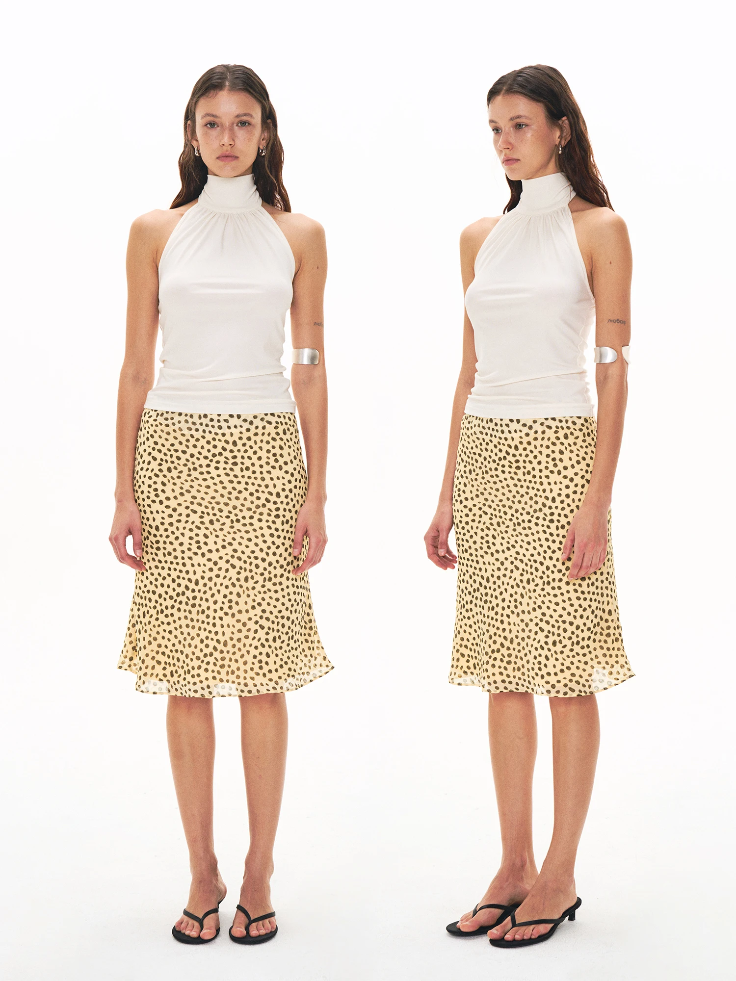 

Юбка Alkaidy 'Rouge Summer' с принтом, в стиле французского шика, с эффектом «рыбий хвост», женская, полиэстеровая, миди, модная, универсальная