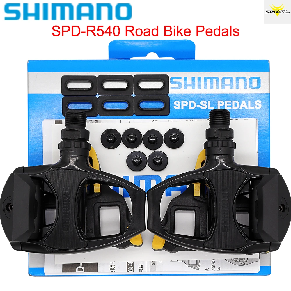 

Педали велосипедные SHIMANO Tiagra SPDSL, самоблокирующиеся, PD R540, черные, с шипами SH11, оригинальные запчасти