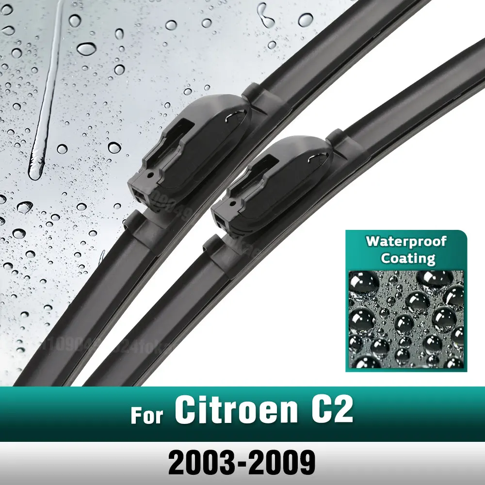 

Silicone & rubber Front Wiper Blades Set For Citroen C2 2003 - 2009 Windshield Windscreen Window Brush 24"+18"