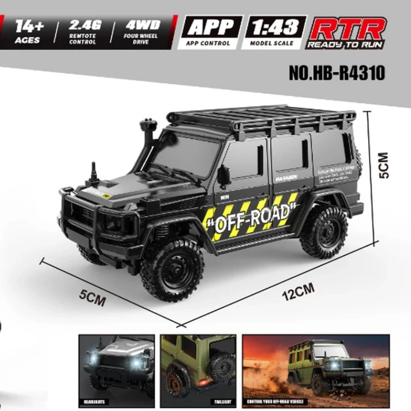 New product Huangbo 1:43 desktop mini full scale simulation climbing car remote control toy car RC CAR