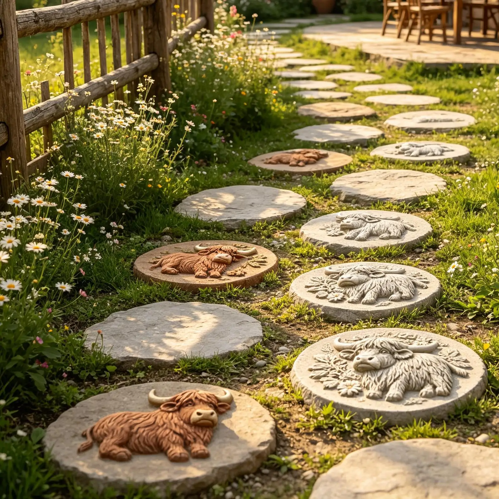 Concrete Stepping Stone Molds Cow Shape Reusable DIY Paintable Funny Making Stepping Stone Molds Lawn Decorations For Outdoor