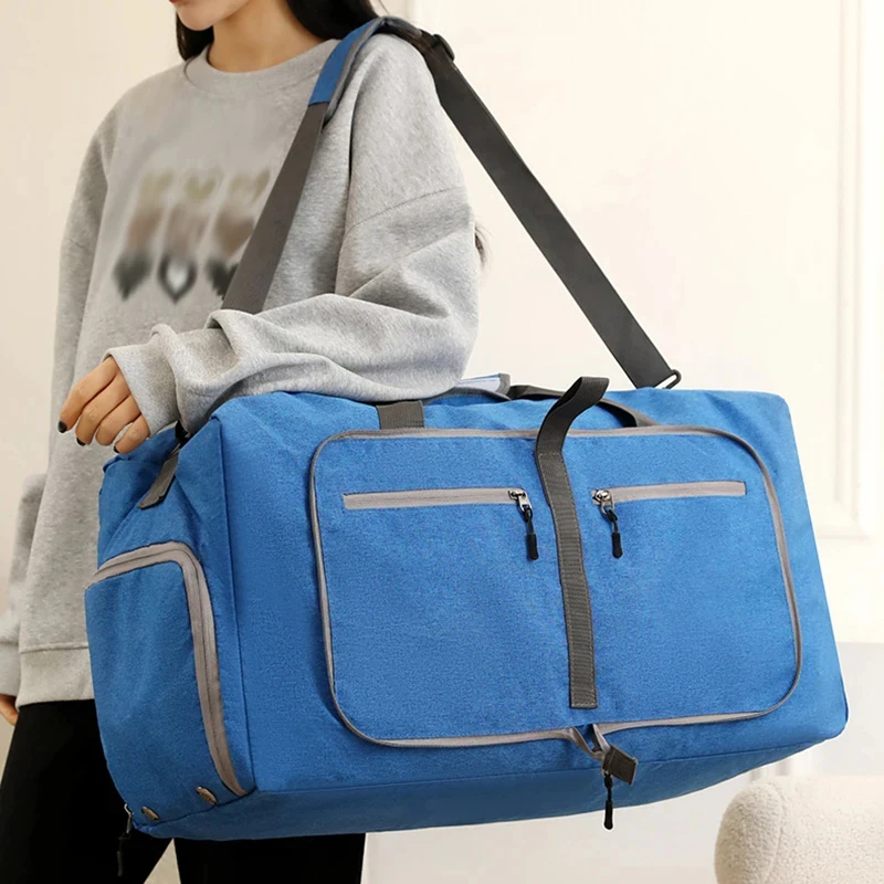 

Foldable Sports Bag Gym Yoga Fitness Bags with Shoes Pack Outdoor Hiking Camping Handbag Large Workout Luggage Duffel Handheld