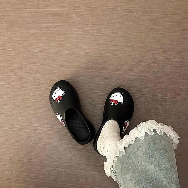 

Лидер продаж Sanrio, сандалии с героями мультфильмов для молодых девушек, студенческие нескользящие износостойкие туфли на толстой подошве, модные Kawaii Y2K, новинка